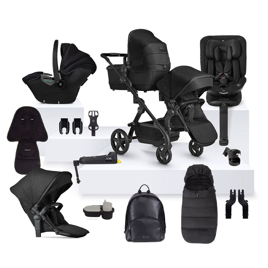 Silver Cross Wave 3 Pushchair Ultimate Motion Bundle - Onyx-Travel Systems-Onyx- | Natural Baby Shower