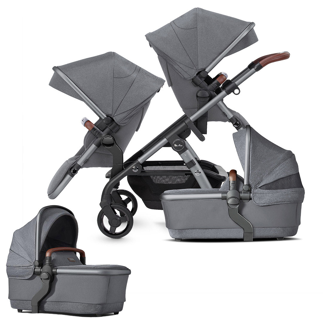 Silver Cross Wave 3 Twin Pushchair - Lunar-Strollers- | Natural Baby Shower