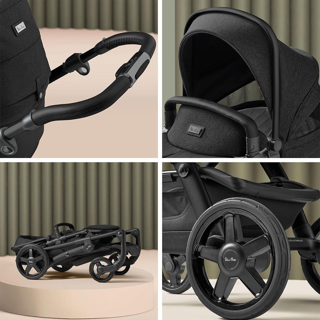 Silver Cross Wave 3 Pushchair - Onyx-Strollers- | Natural Baby Shower