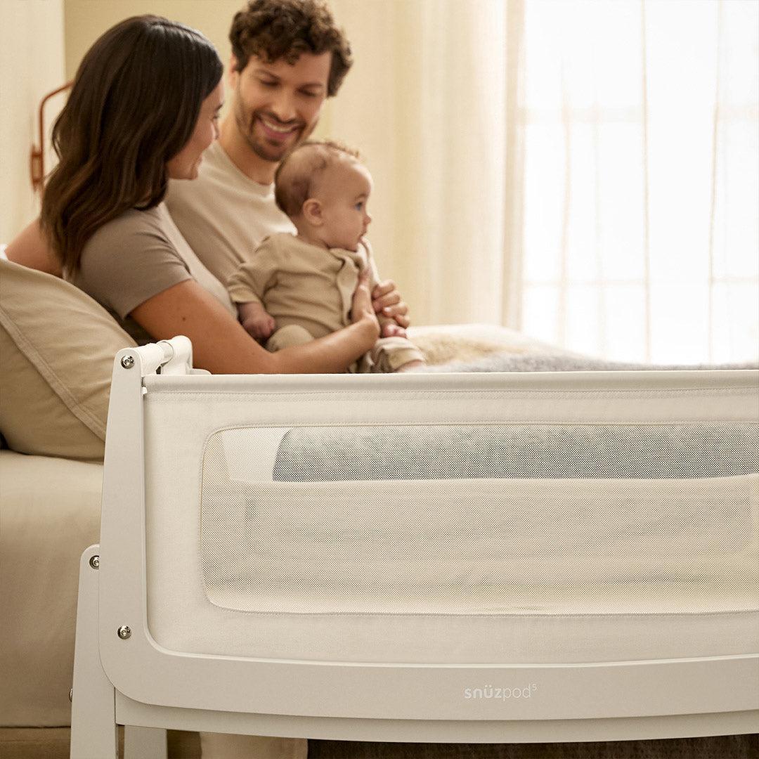 SnuzPod 5 Bedside Crib - Cashmere-Bedside Cribs-Cashmere-Crib | Natural Baby Shower