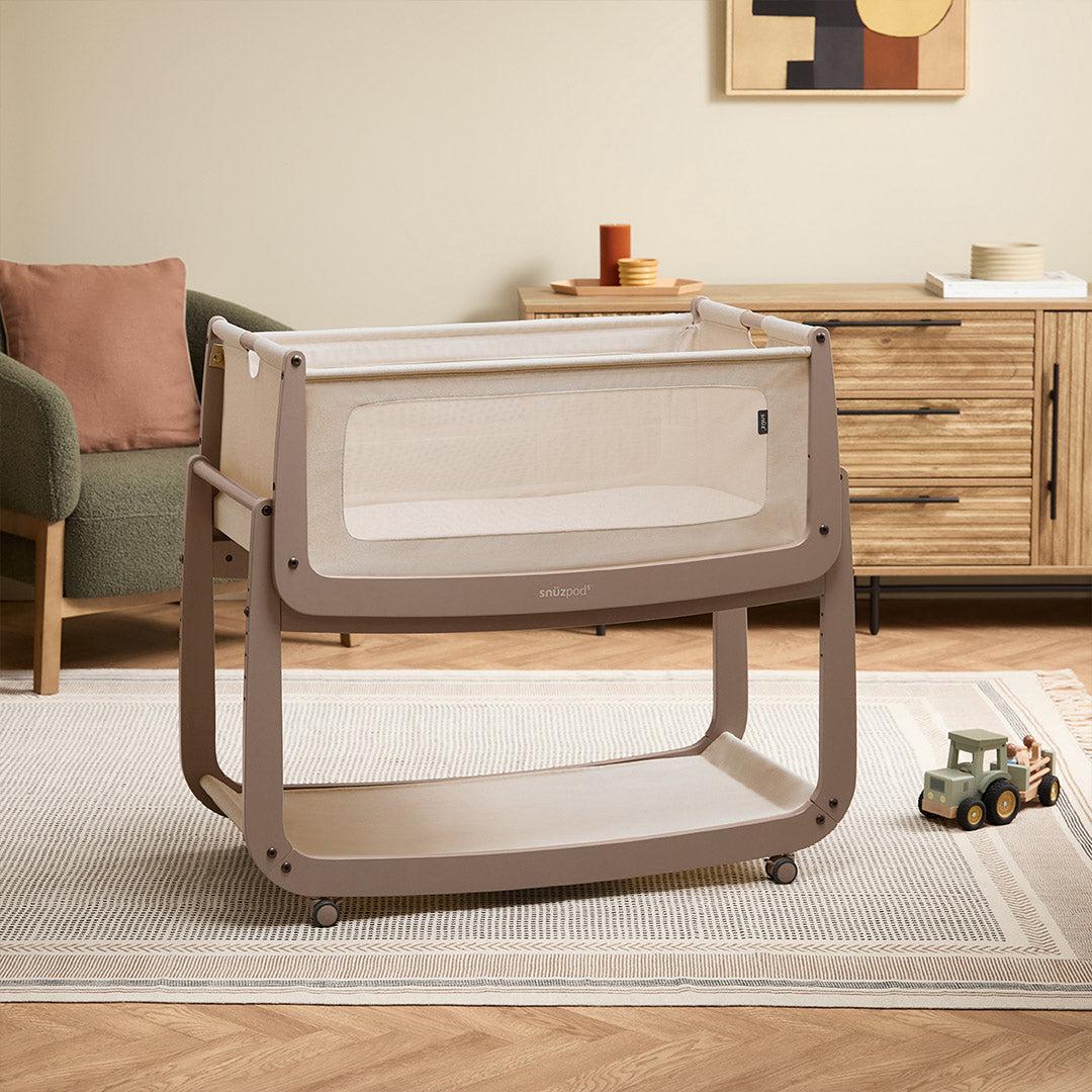 SnuzPod 5 Bedside Crib - Mocha-Bedside Cribs-Mocha-Crib | Natural Baby Shower