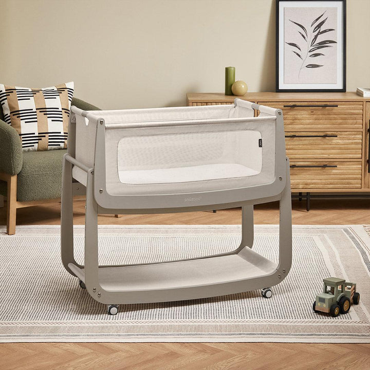 SnuzPod 5 Bedside Crib - Pebble-Bedside Cribs-Pebble-Crib | Natural Baby Shower