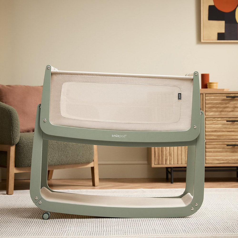 SnuzPod 5 Bedside Crib - Sage-Bedside Cribs-Sage-Crib | Natural Baby Shower