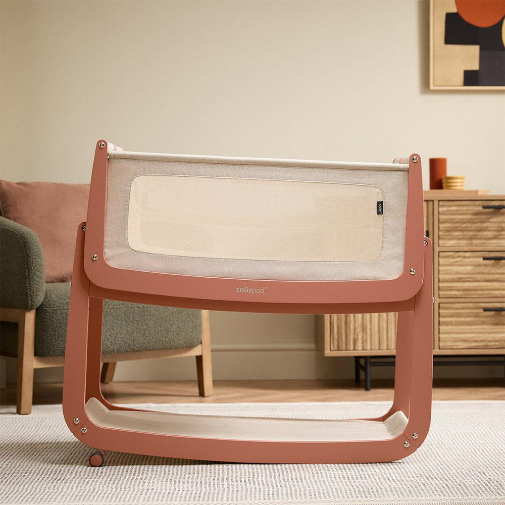 SnuzPod 5 Bedside Crib - Terracotta-Bedside Cribs-Terracotta-Crib | Natural Baby Shower