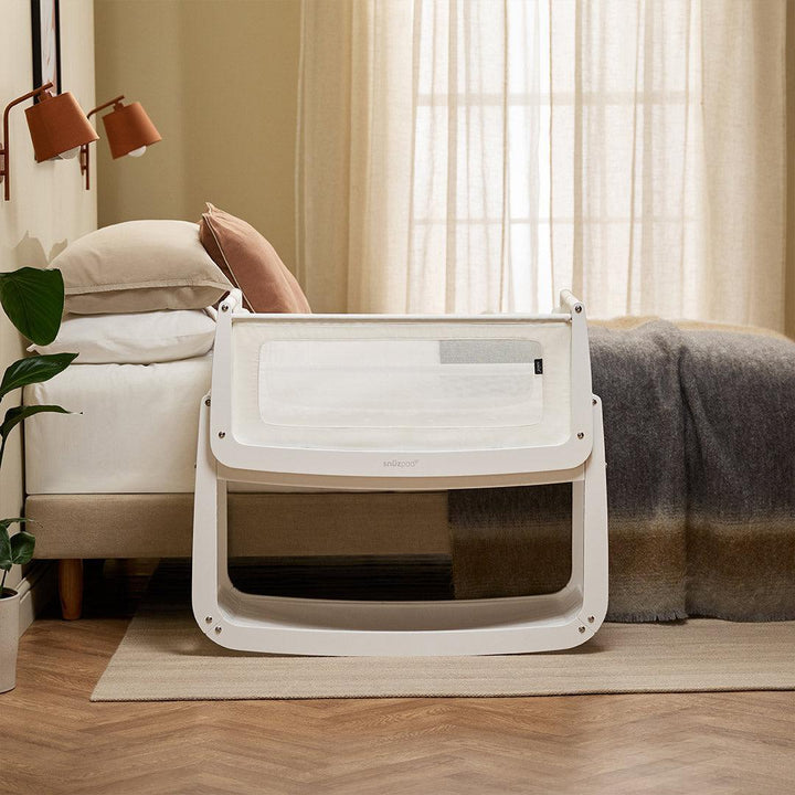 SnuzPod 5 Bedside Crib - White-Bedside Cribs-White-Crib | Natural Baby Shower