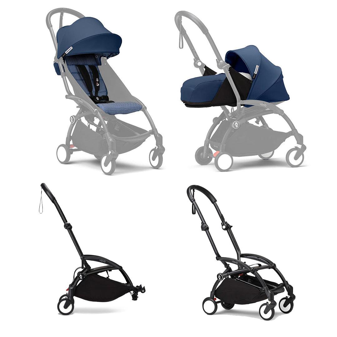 Sibling bundle - Stokke YOYO3 Stroller for siblings-Strollers-Air France Blue-Black | Natural Baby Shower