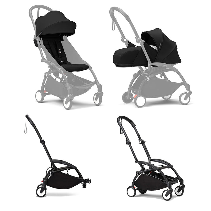 Sibling bundle - Stokke YOYO3 Stroller for siblings-Strollers-Black-Black | Natural Baby Shower