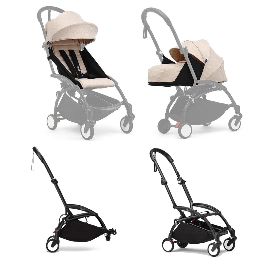 Sibling bundle - Stokke YOYO3 Stroller for siblings-Strollers-Bonpoint Beige-Black | Natural Baby Shower