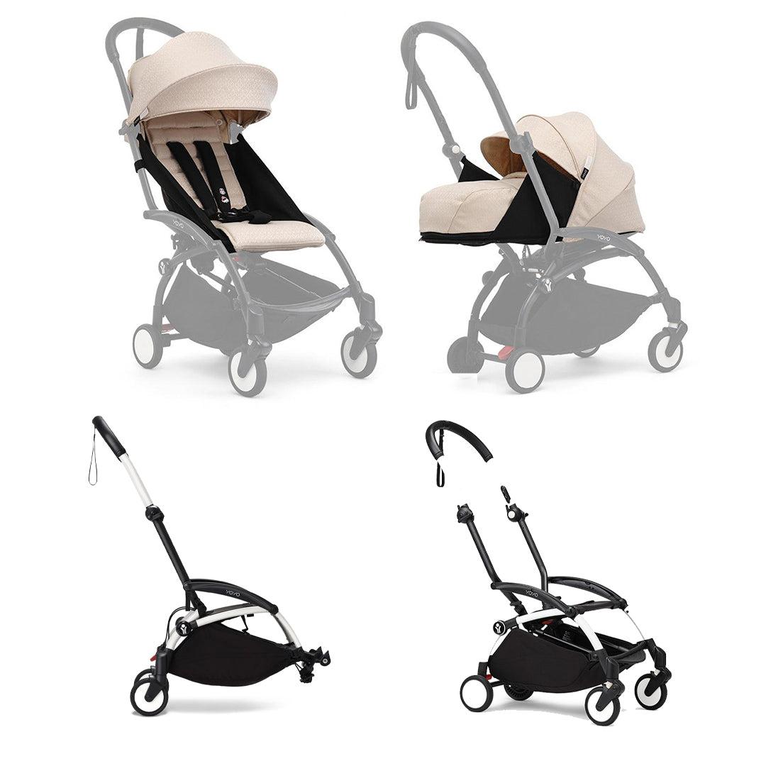 Sibling bundle - Stokke YOYO3 Stroller for siblings-Strollers-Bonpoint Beige-White | Natural Baby Shower