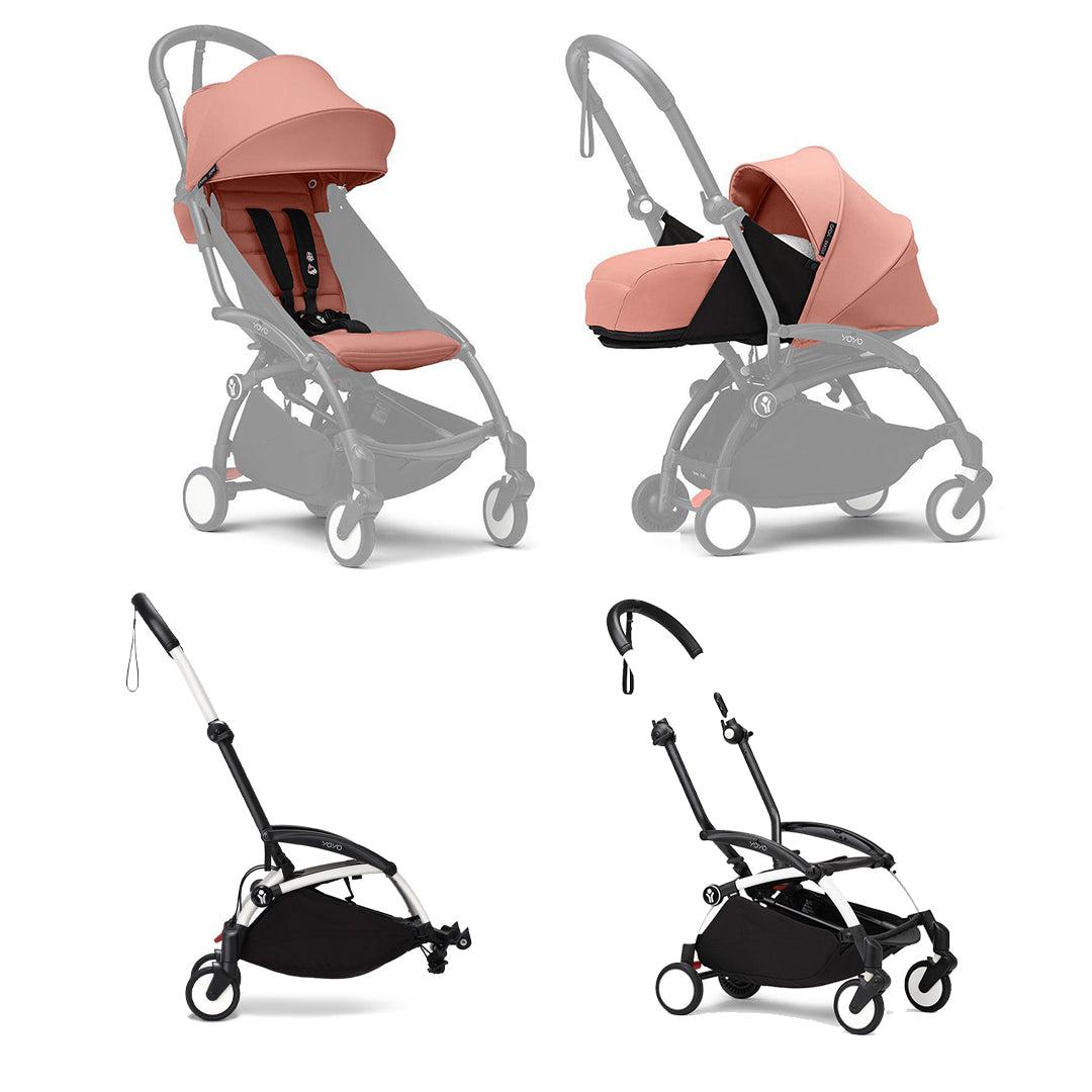 Sibling bundle - Stokke YOYO3 Stroller for siblings-Strollers-Ginger-White | Natural Baby Shower