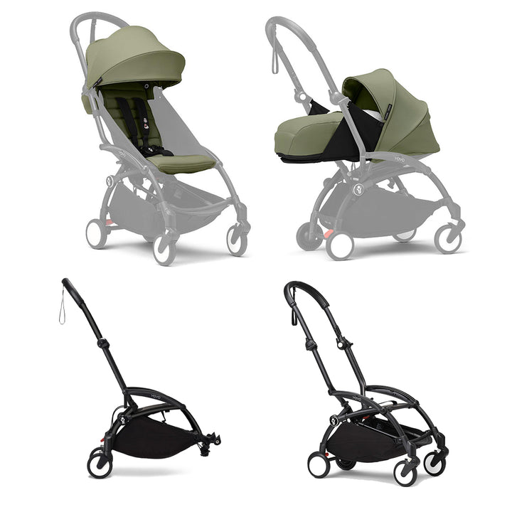 Sibling bundle - Stokke YOYO3 Stroller for siblings-Strollers-Olive-Black | Natural Baby Shower