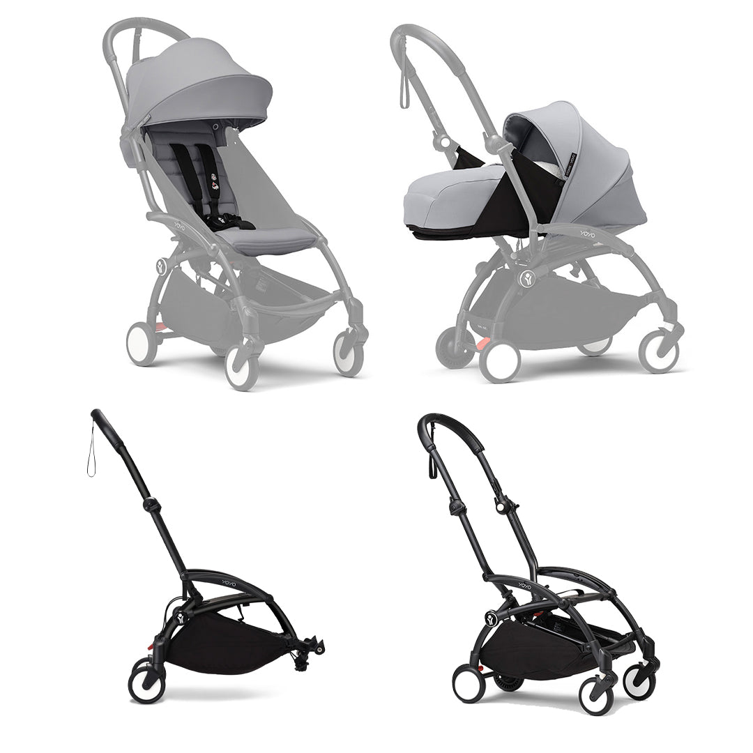 Sibling bundle - Stokke YOYO3 Stroller for siblings-Strollers-Stone-Black | Natural Baby Shower