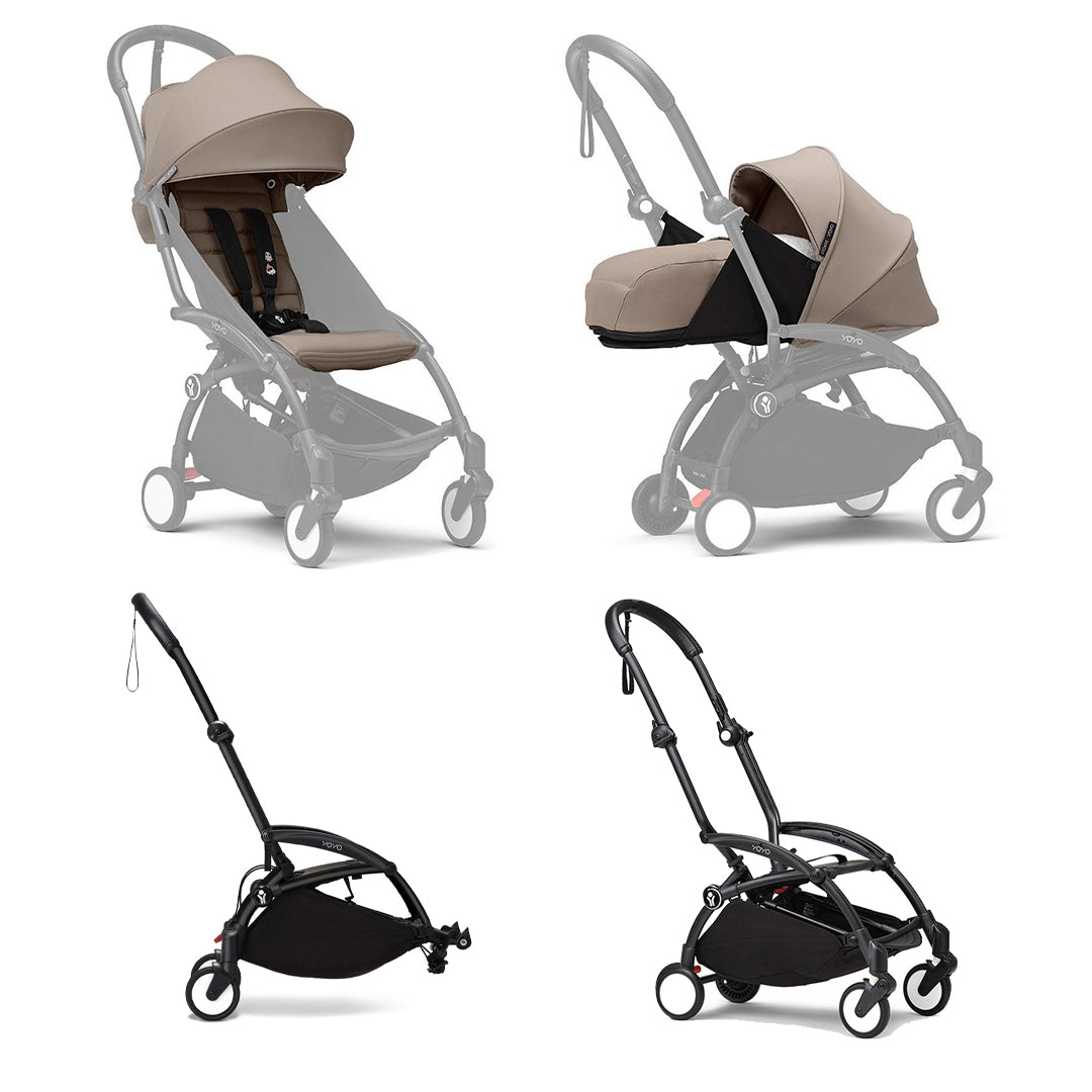 Sibling bundle - Stokke YOYO3 Stroller for siblings-Strollers-Taupe-Black | Natural Baby Shower