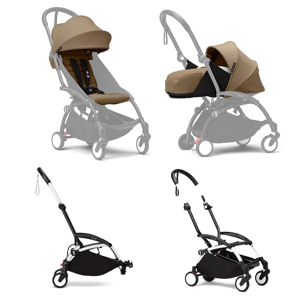 Sibling bundle - Stokke YOYO3 Stroller for siblings-Strollers-Toffee-White | Natural Baby Shower