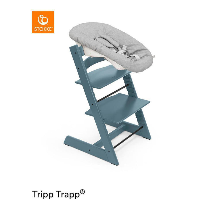 Stokke Tripp Trapp Highchair + Newborn Set-Highchairs-Fjord Blue- | Natural Baby Shower