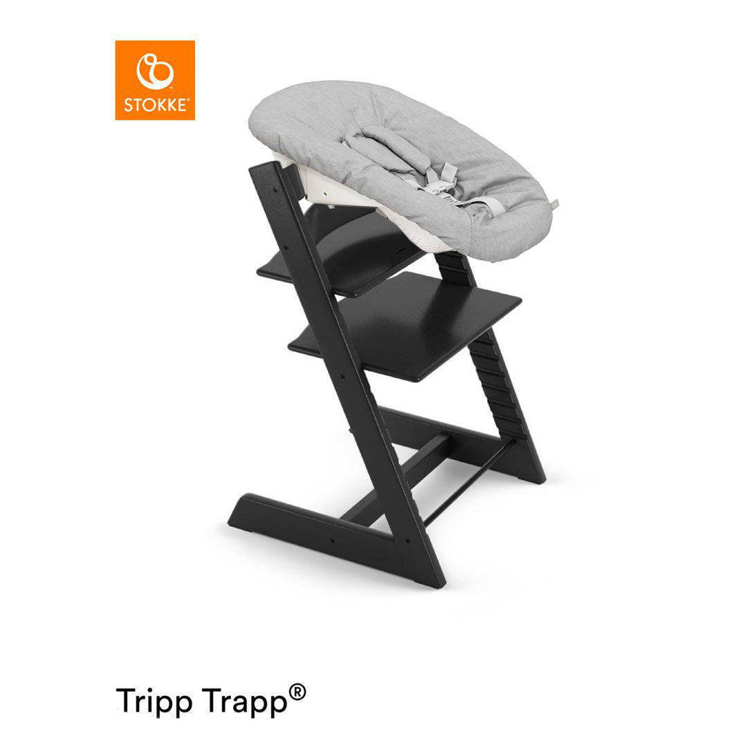 Stokke Tripp Trapp Highchair + Newborn Set-Highchairs-Oak Black- | Natural Baby Shower