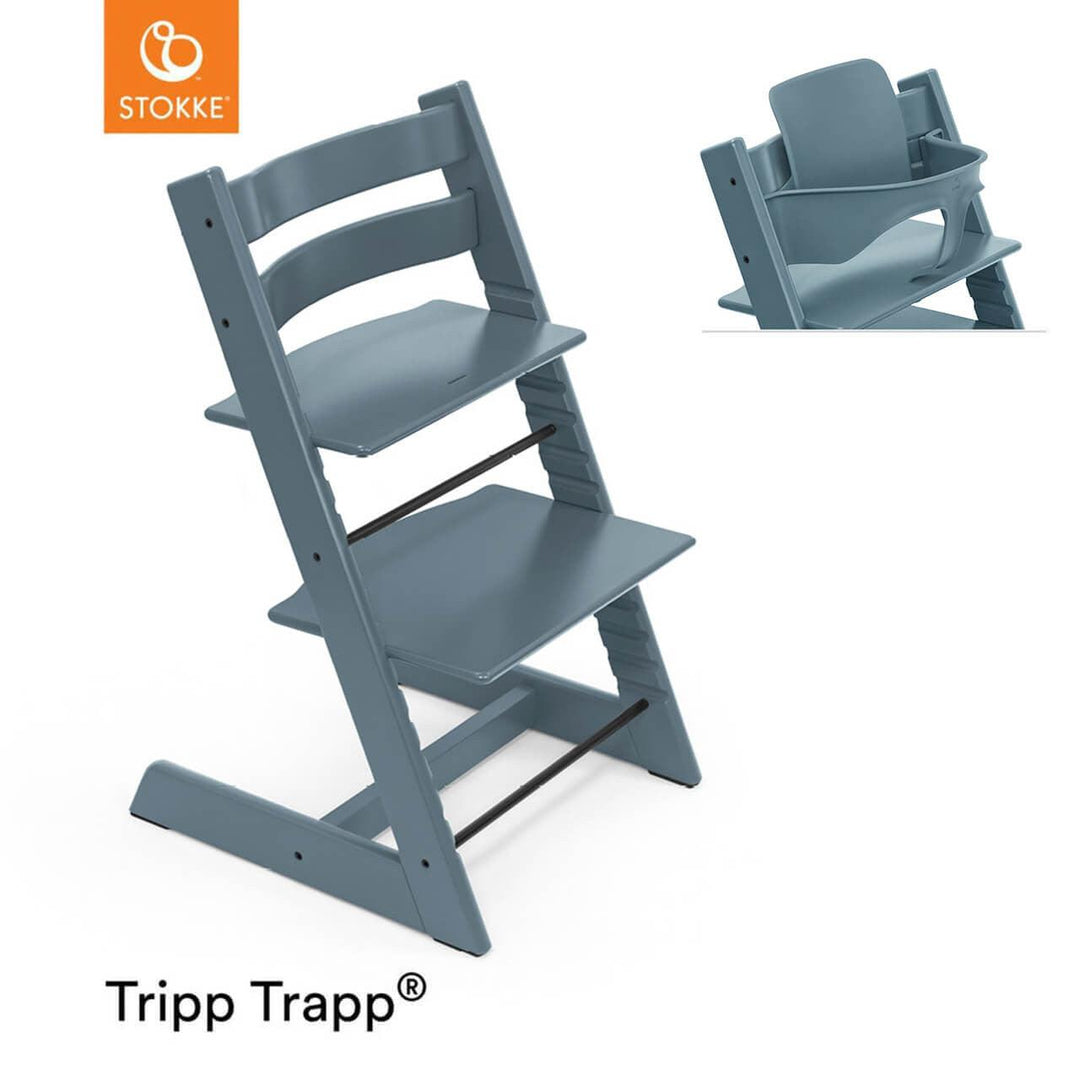 Stokke Tripp Trapp Highchair - Fjord Blue-Highchairs-With Baby Set- | Natural Baby Shower