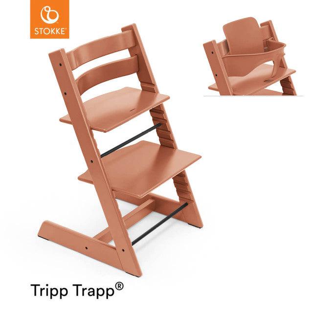 Stokke Tripp Trapp Highchair - Terracotta-Highchairs-With Baby Set- | Natural Baby Shower