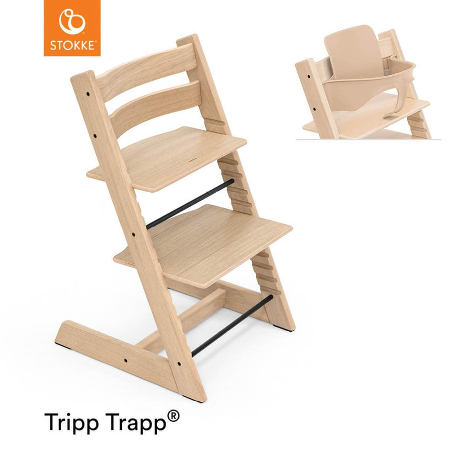 Stokke Tripp Trapp Highchair - Oak Natural-Highchairs-With Baby Set- | Natural Baby Shower