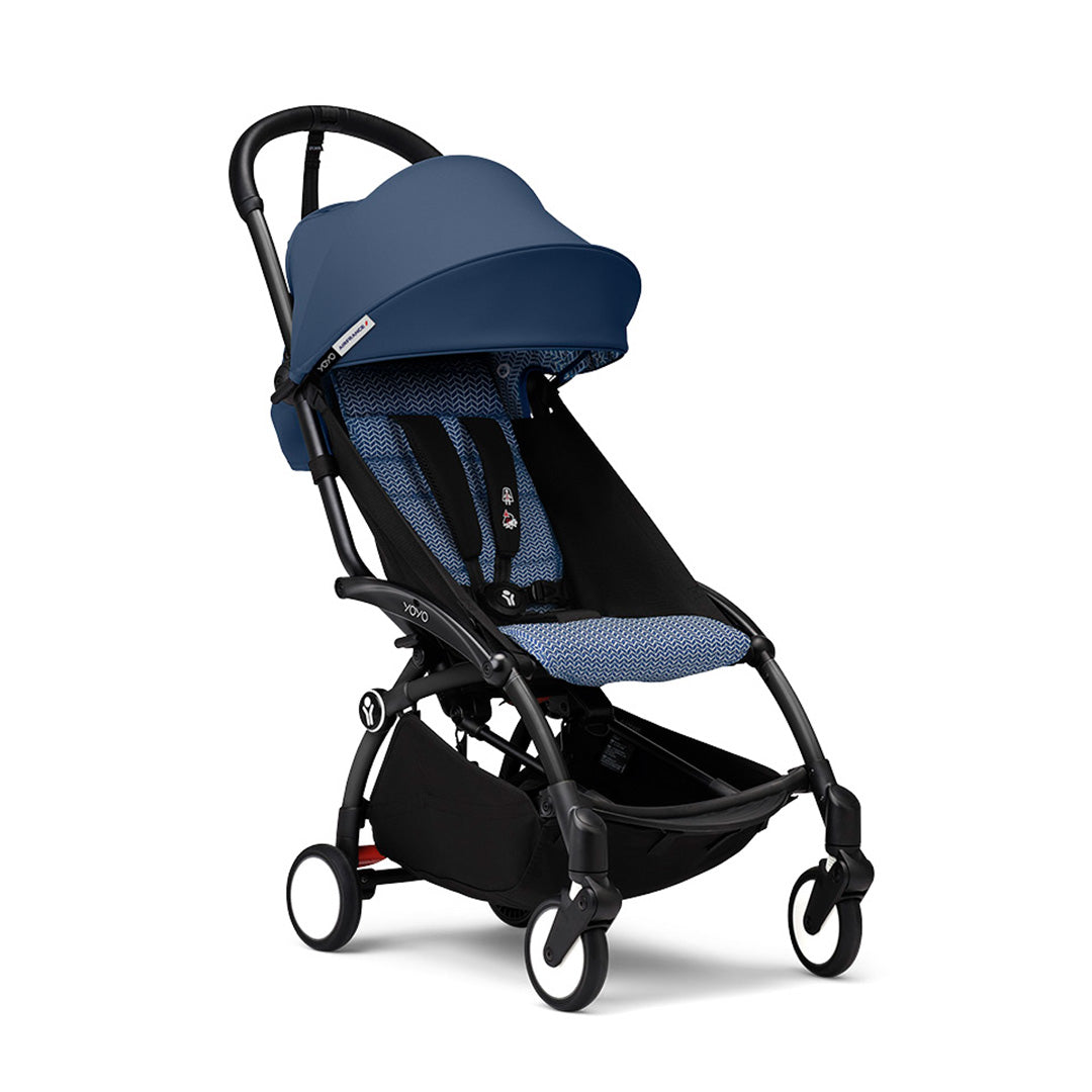 Stokke YOYO3 Stroller from 6 Months-Strollers-Air France Blue-Black | Natural Baby Shower