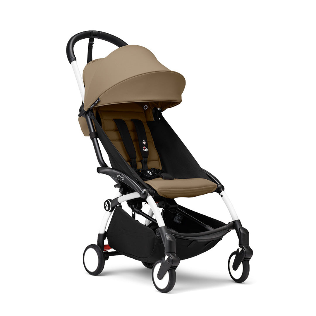 Stokke YOYO3 Stroller from 6 Months-Strollers-Toffee-White | Natural Baby Shower