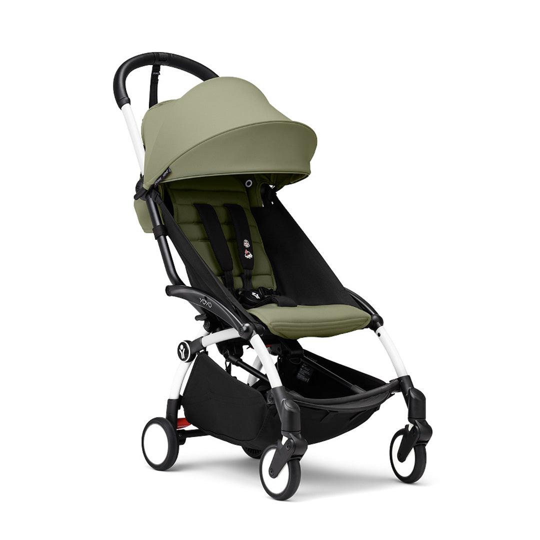 Stokke YOYO3 Stroller from 6 Months-Strollers-Olive-White | Natural Baby Shower