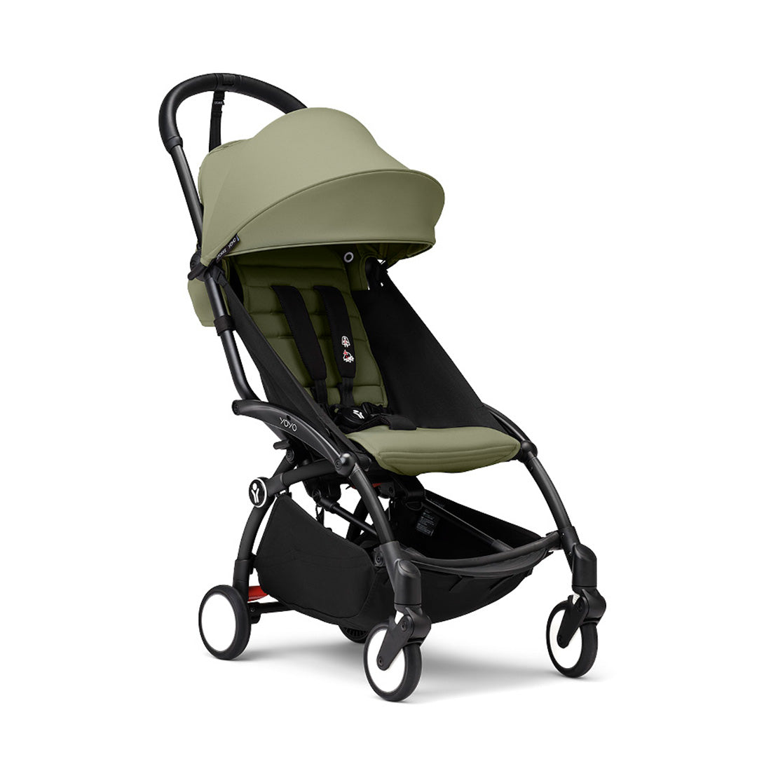 Stokke YOYO3 Stroller from 6 Months-Strollers-Olive-Black | Natural Baby Shower