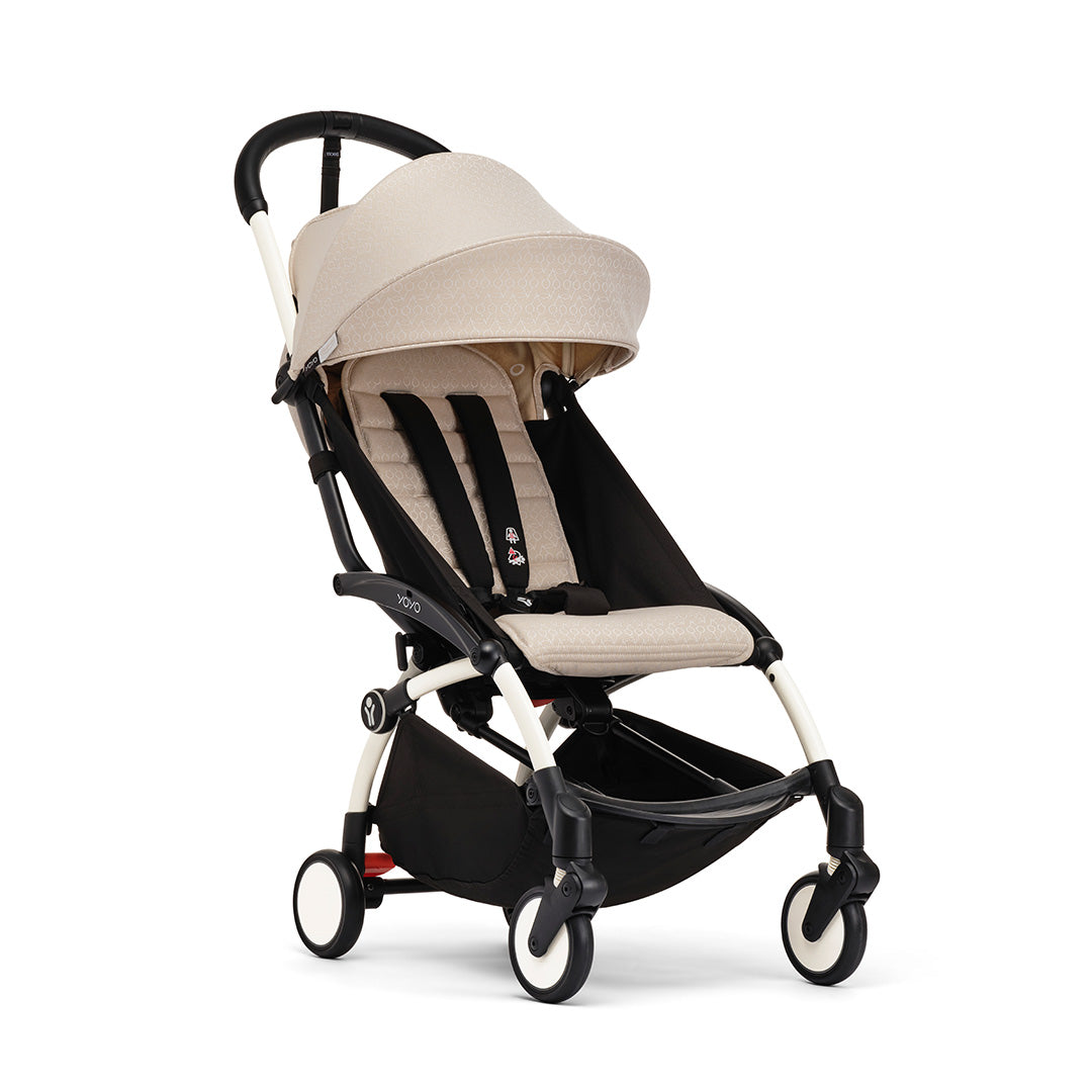 Stokke YOYO3 Stroller from 6 Months-Strollers-Bonpoint Beige-White | Natural Baby Shower