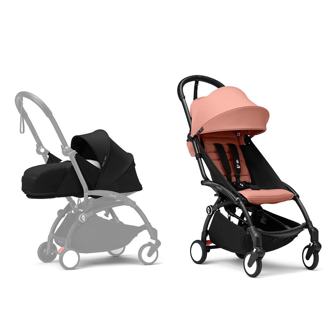 Stokke YOYO3 stroller from newborn to toddler - Black Frame-Strollers-Ginger-Black | Natural Baby Shower