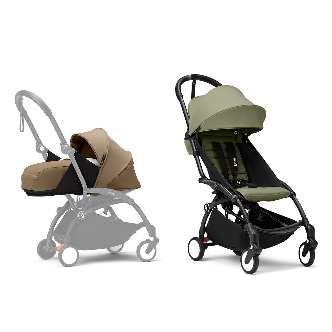 Stokke YOYO3 stroller from newborn to toddler - Black Frame-Strollers-Olive-Toffee | Natural Baby Shower