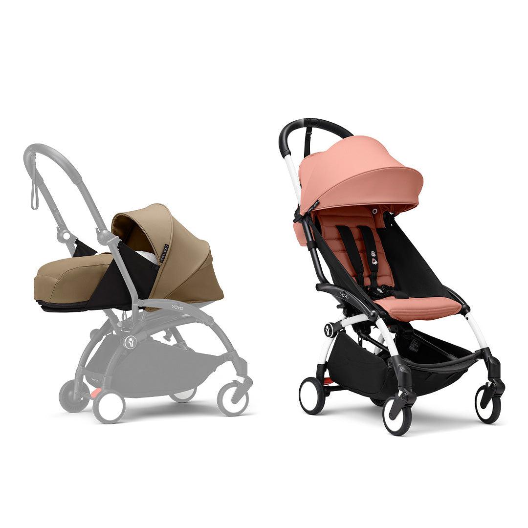 Stokke YOYO3 stroller from newborn to toddler - White Frame-Strollers-Ginger-Toffee | Natural Baby Shower