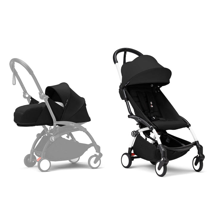 Stokke YOYO3 Stroller from Newborn to Toddler-Strollers-Black-White | Natural Baby Shower