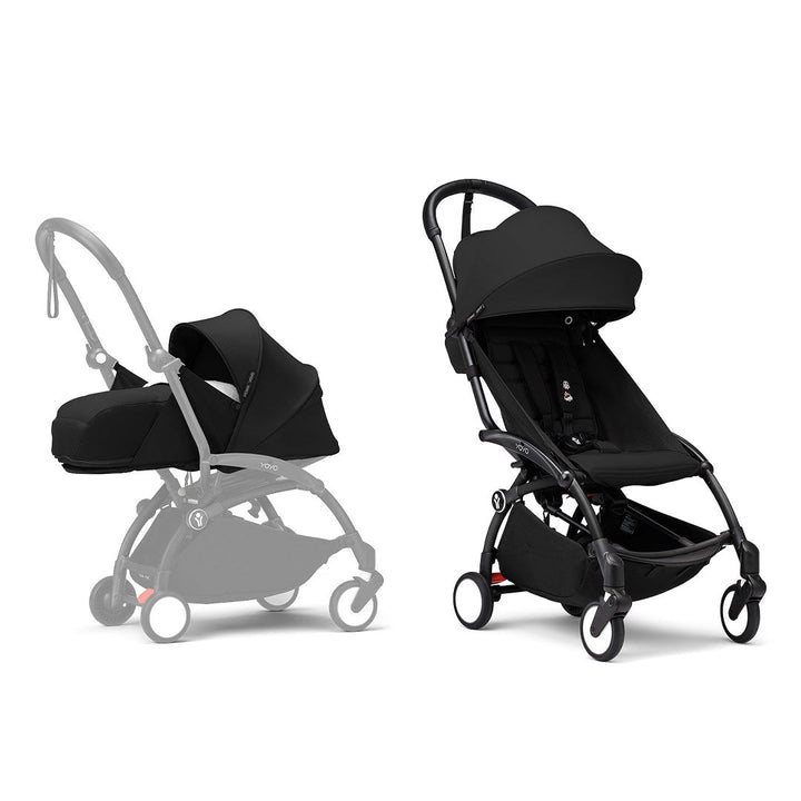 Stokke YOYO3 Stroller from Newborn to Toddler-Strollers-Black-Black | Natural Baby Shower