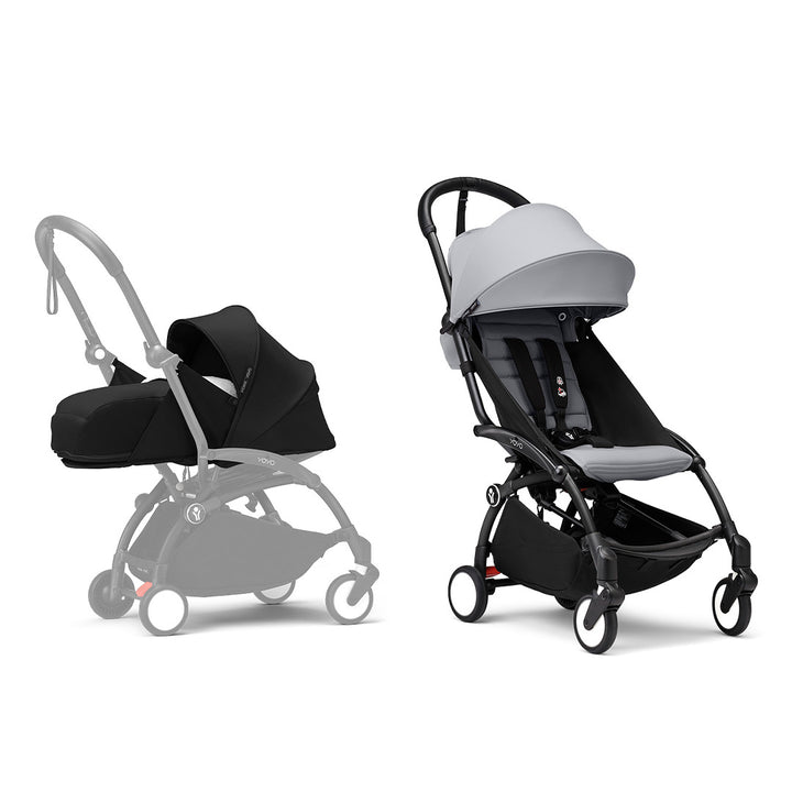 Stokke YOYO3 stroller from newborn to toddler - Black Frame-Strollers-Stone-Black | Natural Baby Shower