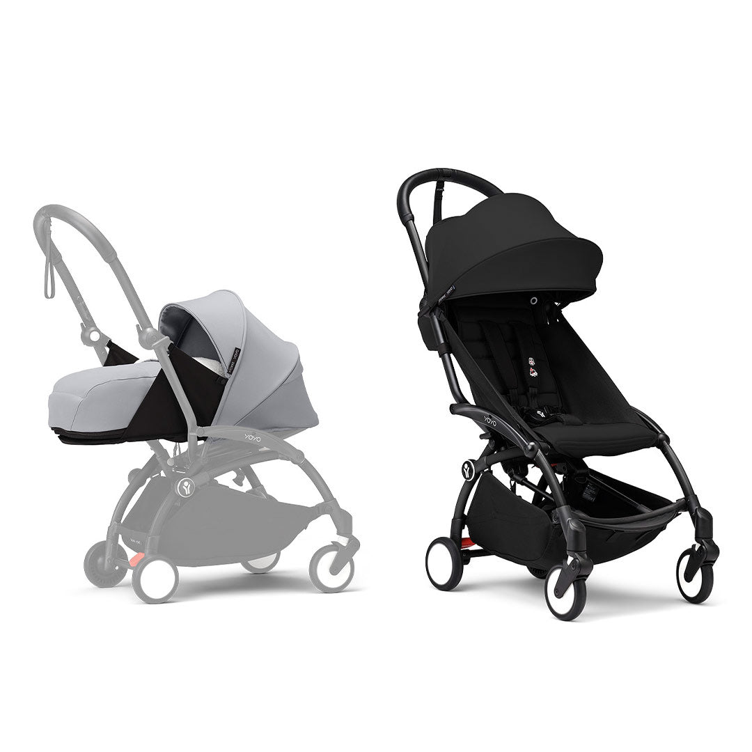 Stokke YOYO3 stroller from newborn to toddler - Black Frame-Strollers-Black-Stone | Natural Baby Shower