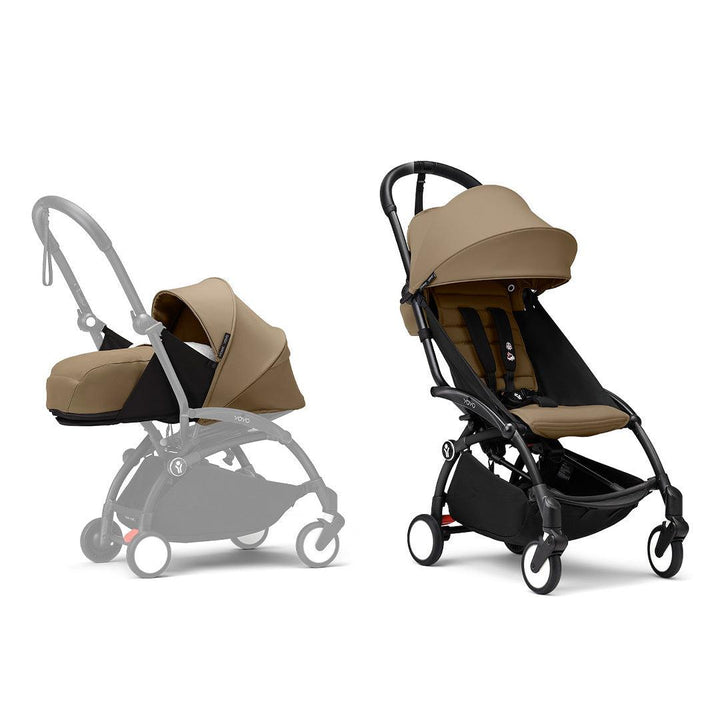 Stokke YOYO3 stroller from newborn to toddler - Black Frame-Strollers-Toffee-Toffee | Natural Baby Shower