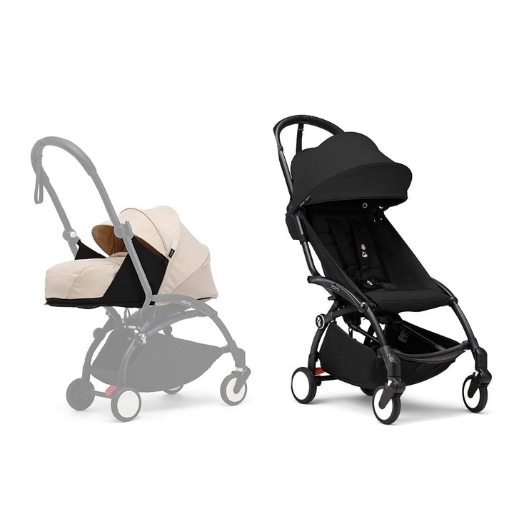 Stokke YOYO3 stroller from newborn to toddler - Black Frame-Strollers-Black-Bonpoint Beige | Natural Baby Shower