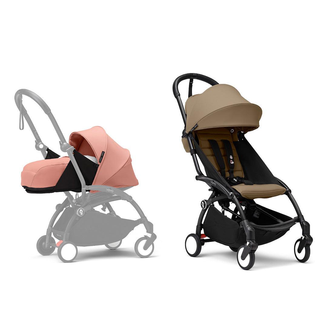 Stokke YOYO3 stroller from newborn to toddler - Black Frame-Strollers-Toffee-Ginger | Natural Baby Shower