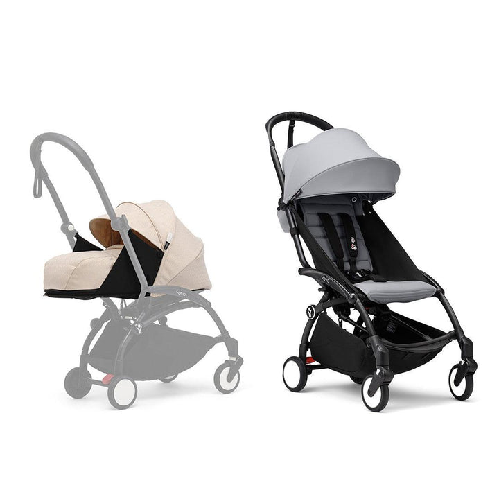 Stokke YOYO3 stroller from newborn to toddler - Black Frame-Strollers-Stone-Bonpoint Beige | Natural Baby Shower