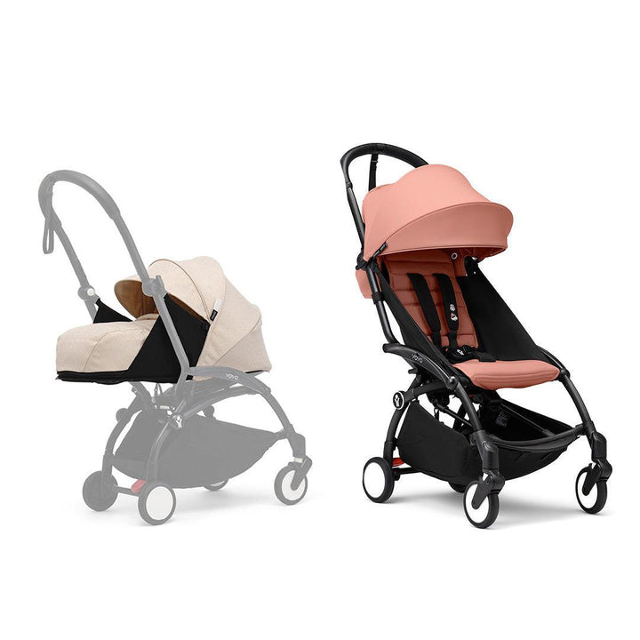 Stokke YOYO3 stroller from newborn to toddler - Black Frame-Strollers-Ginger-Bonpoint Beige | Natural Baby Shower