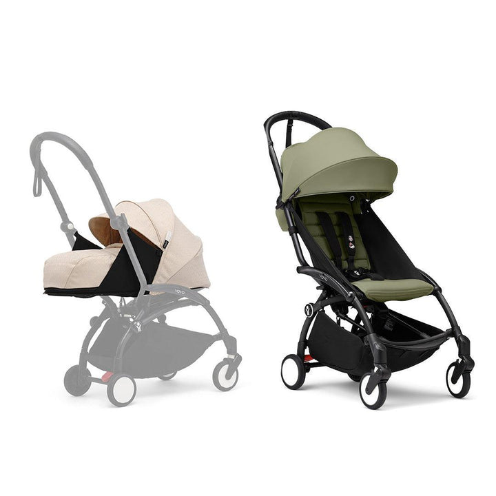 Stokke YOYO3 stroller from newborn to toddler - Black Frame-Strollers-Olive-Bonpoint Beige | Natural Baby Shower