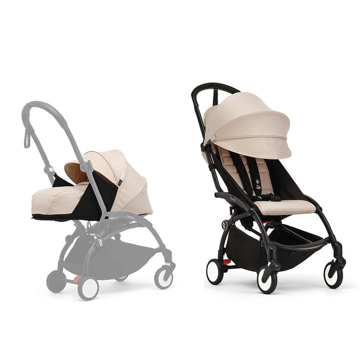 Stokke YOYO3 stroller from newborn to toddler - Black Frame-Strollers-Bonpoint Beige-Bonpoint Beige | Natural Baby Shower