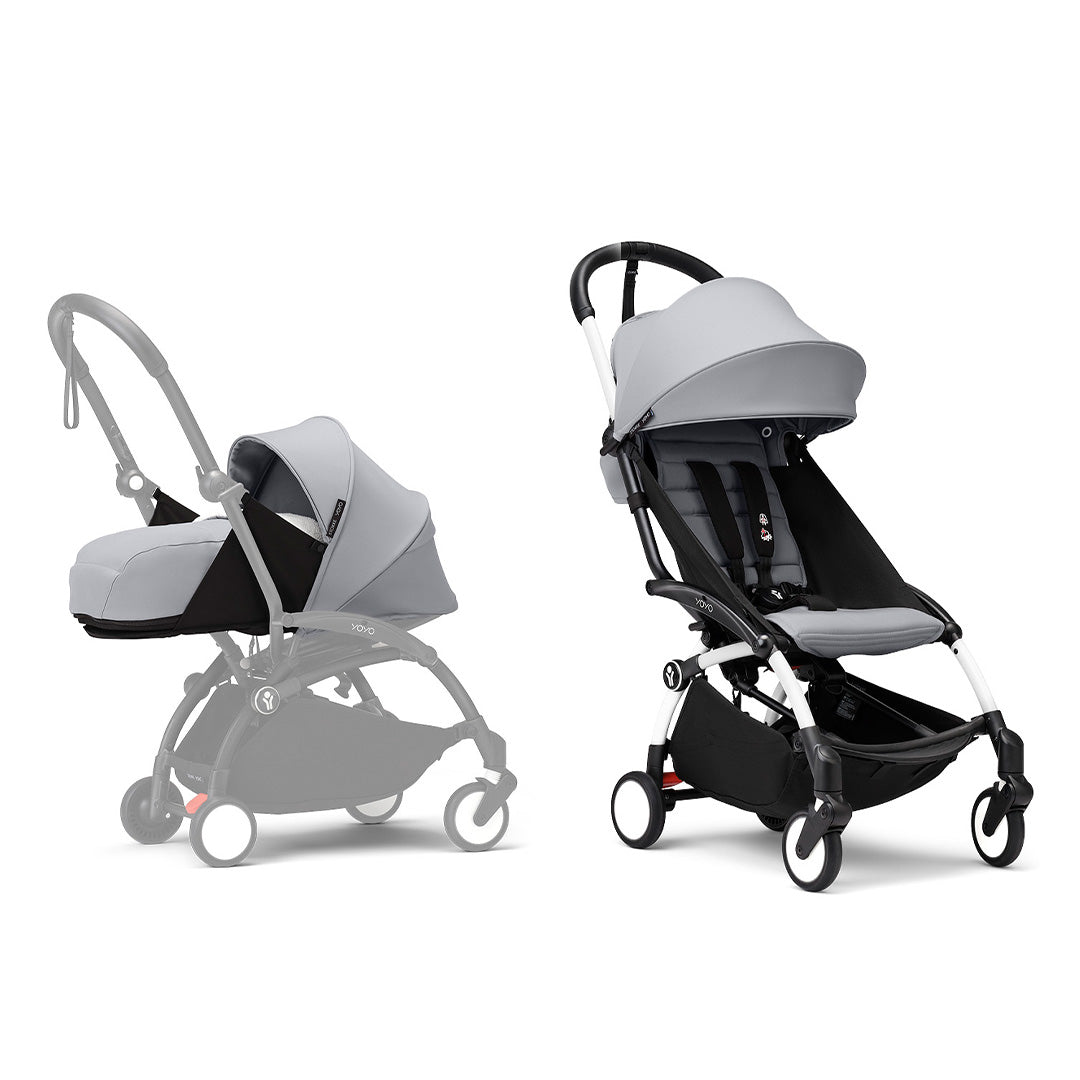 Stokke YOYO3 Stroller from Newborn to Toddler-Strollers-Stone-White | Natural Baby Shower