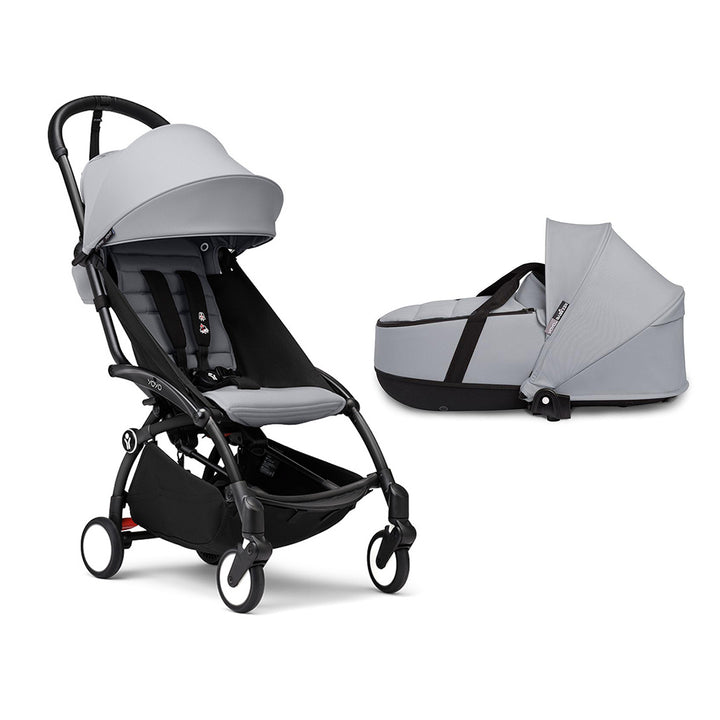 Stokke YOYO3 Stroller Bassinet Bundle-Strollers-Stone-Black | Natural Baby Shower