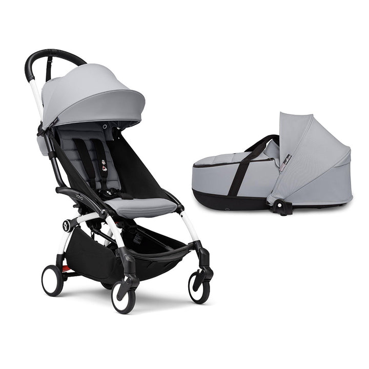 Stokke YOYO3 Stroller Bassinet Bundle-Strollers-Stone-White | Natural Baby Shower