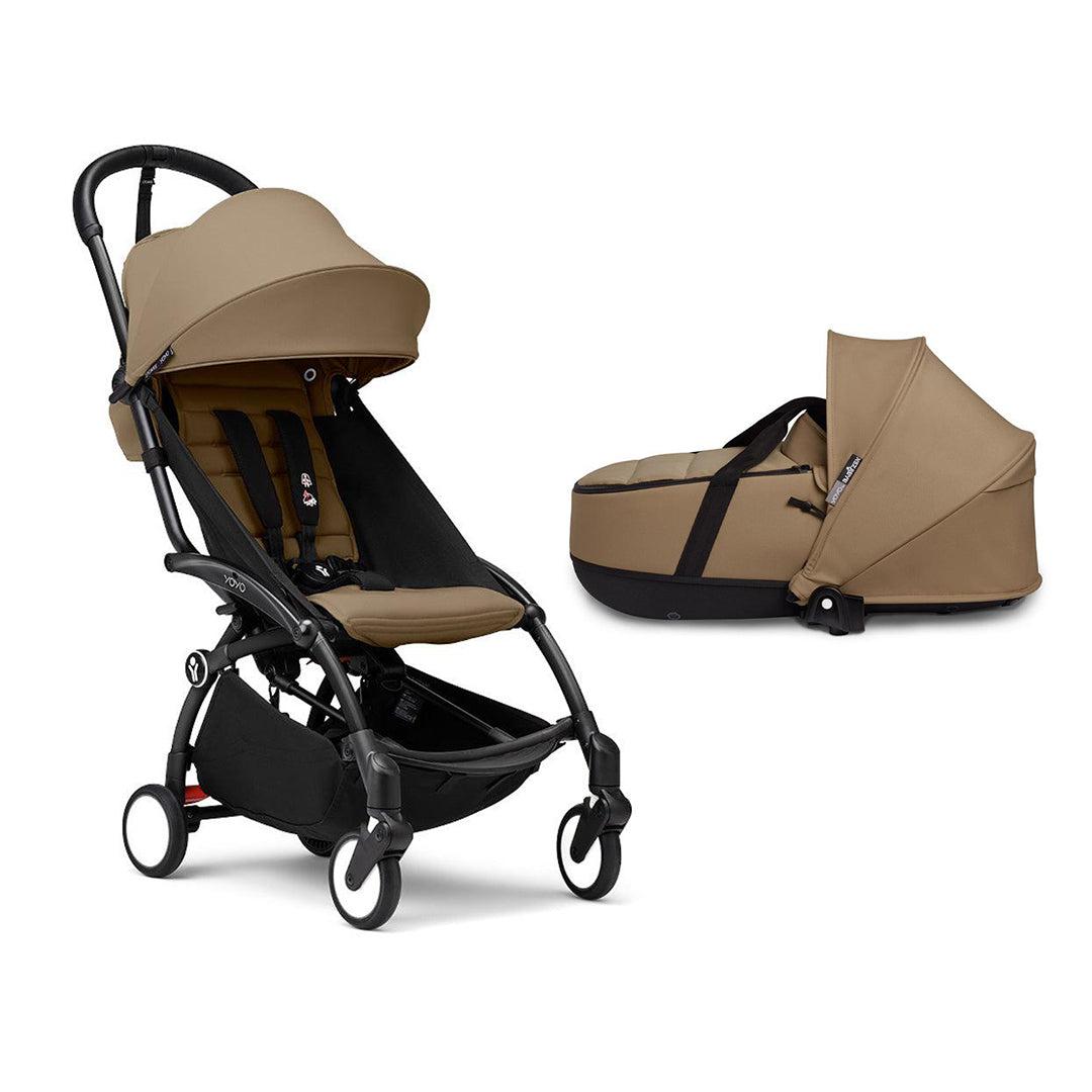 Stokke YOYO3 Stroller Bassinet Bundle-Strollers-Toffee-Black | Natural Baby Shower