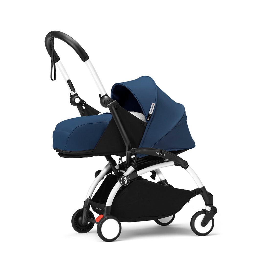 Stokke YOYO3 stroller with newborn pack-Stroller Bundles-Air France Blue-White | Natural Baby Shower