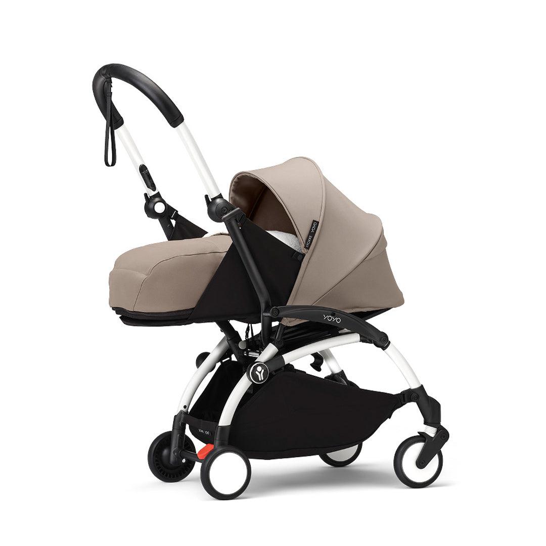 Stokke YOYO3 stroller with newborn pack-Stroller Bundles-Taupe-White | Natural Baby Shower