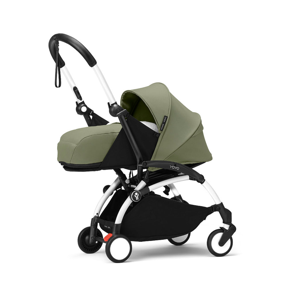 Stokke YOYO3 stroller with newborn pack-Stroller Bundles-Olive-White | Natural Baby Shower