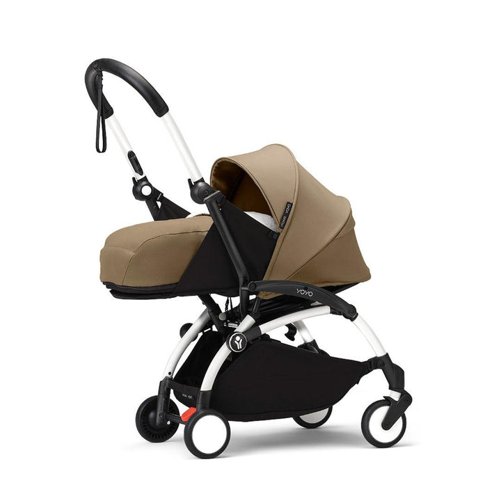 Stokke YOYO3 stroller with newborn pack-Stroller Bundles-Toffee-White | Natural Baby Shower